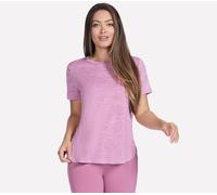 Funktionsshirt SKECHERS "Tunic Tee", Damen, Gr. M, pink, Jersey, Obermaterial: 91% Polyester, 9% Elasthan, Rundhals, Shirts Funktionsshirt (36334914-M) pink