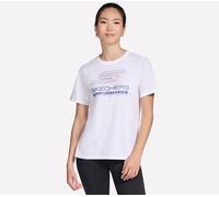 Funktionsshirt SKECHERS "VELOCITY TEE", Damen, Gr. L, weiß, Obermaterial: 60% Baumwolle, 40% Polyester, Shirts Funktionsshirt (50974503-L) weiß