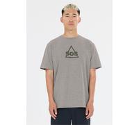 Funktionsshirt SOS "Kvitfjell", Herren, Gr. S, grau (grau, meliert), 94% Baumwolle, 6% Elasthan, bedruckt, unifarben, normal, Rundhals, Shirts Funktionsshirt, mit biologischer Baumwolle und subtilem S