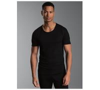 Funktionsshirt TRIGEMA "TRIGEMA T-Shirt aus Merinowolle", Herren, Gr. XL, schwarz, Stoff, 80% Wolle (Merinowolle), 20% Polyamid, normal, Rundhals, Shirts Funktionsshirt (122630-XL) schwarz