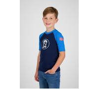 Funktionsshirt TROLLKIDS "KIDS KVALVIKA T", Mädchen, Gr. 92, blau (navy, medium blau), Obermaterial: 90% Polyester, 10% Elasthan, Shirts Funktionsshirt, für Kinder und Jugendliche, kurzärmlig, mit UV-