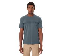 Funktionsshirt VAUDE "MEN'S CYCLIST T-SHIRT V", Herren, Gr. M, heron, Web, Obermaterial: 70% Baumwolle, 30% Lyocell, regular fit, Rundhals, weit normaler Saum, Shirts Funktionsshirt, sportliche Passfo
