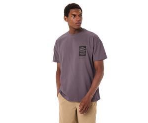 Funktionsshirt VAUDE "MEN'S REDMONT HEAVYWEIGHT T-SHIRT", Jungen, Gr. XXL, lila ash, Obermaterial: 100% Baumwolle, Shirts Funktionsshirt, Kurzarm, für Sportmode und Outdoormode, robuste Verarbeitung (