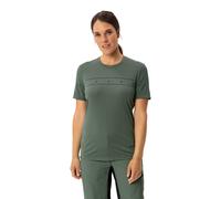 Funktionsshirt VAUDE "Wo Qimsa Logo Shirt", Damen, Gr. 38, grün (agave), Obermaterial: 86% Polyester, 14% Elasthan, normal, Rundhals, Shirts Funktionsshirt, Kurzarm, Rundhalsausschnitt, für sportliche