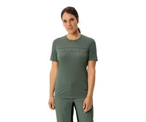 Funktionsshirt VAUDE "Wo Qimsa Logo Shirt", Damen, Gr. 42, grün (agave), Obermaterial: 86% Polyester, 14% Elasthan, normal, Rundhals, Shirts Funktionsshirt, schnell trocknend, atmungsaktiv, Kurzarm, m