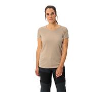 VAUDE Essential T-Shirt für Damen - Schnelltrocknendes & pflegeleichtes Sport Shirt, Atmungsaktives Outdoor T-Shirt mit Rundhals - Linen, 42