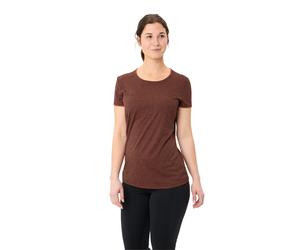 Funktionsshirt VAUDE "WOMEN'S ESSENTIAL T-SHIRT", Damen, Gr. 50, buckeye, Obermaterial: 100% Polyester, slim fit normal, Rundhals, Shirts Funktionsshirt, Slim fit Passform, Kurzarm, für Trekking und W