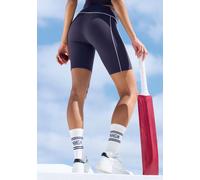 Funktionsshorts COPENHAGEN STUDIOS, Damen, Gr. S (36/38), N-Gr, navy, Trikot, Obermaterial: 78% Polyester, 22% Elasthan, unifarben mit Farbeinsatz, figurbetont ca. Mitte Oberschenkel, Hosen (60941161-