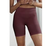 Funktionsshorts LASCANA "Po Push Up", Damen, Gr. XS (32/34), N-Gr, rot (dunkelrot), Rippware, Obermaterial: 91% Polyamid, 8% Elasthan, 1% Polyester, unifarben, sportlich, figurbetont ca. Mitte Obersch