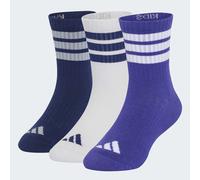 Funktionssocken ADIDAS PERFORMANCE "3-STREIFEN KIDS, KNÖCHELLANG, MIT POLSTERUNG, 3ER-PACK", Mädchen, Gr. 28-30, bunt (pure lila, light grau heather, dunkelblau), Obermaterial: 63% Baumwolle, 32% Poly