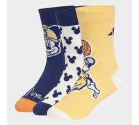 Funktionssocken ADIDAS PERFORMANCE "ADIDAS DISNEY MICKY MAUS", Jungen, Gr. 25-27, bunt (dunkelblau, sanftes weiß, semi ice tangerine), Obermaterial: 62% Baumwolle, 35% Polyester, 3% Elasthan, Socken,