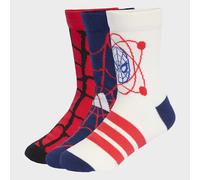 Funktionssocken ADIDAS PERFORMANCE "ADIDAS MARVEL SPIDER-MAN KIDS", Mädchen, Gr. 31-33, bunt (pure ruby, dunkelblau, sanftes weiß), Obermaterial: 59% Baumwolle, 38% Polyester, 3% Elasthan, Socken, für