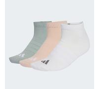 Funktionssocken ADIDAS PERFORMANCE "DÄMPFENDE ESSENTIALS LOW CUT, 3 PAAR", Damen, Gr. XL (46/48), Sockengröße, bunt (blush pink, weiß, wonder sage), Obermaterial: 60% Baumwolle, 37% Polyester, 2% Elas