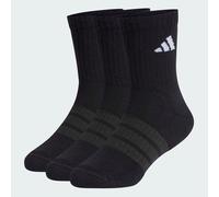 Funktionssocken ADIDAS PERFORMANCE "DÄMPFENDE SPORTSWEAR CREW 3 PAAR", Mädchen, Gr. 22-24, schwarz, schwarz, weiß, Obermaterial: 63% Baumwolle, 32% Polyester, 4% Elasthan, 1% Polyamid, Socken (9702120