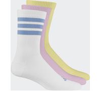 Funktionssocken ADIDAS PERFORMANCE "LOGO PACK 3PP", Herren, Gr. L (43/45), bunt (weiß, clear pink, powder gelb), Obermaterial: 51% Baumwolle, 46% Polyester, 2% Elasthan, 1% sonstige Fasern, Socken, fü
