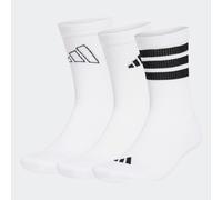 Funktionssocken ADIDAS PERFORMANCE "LOGO PACK 3PP", Herren, Gr. M (40/42), schwarz-weiß (weiß, schwarz), Obermaterial: 51% Baumwolle, 46% Polyester, 2% Elasthan, 1% sonstige Fasern, Socken, für Sport,