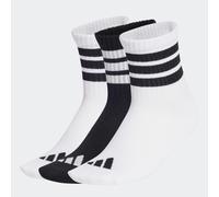 Funktionssocken ADIDAS PERFORMANCE "RIBBED KIDS, 3 PAAR", Kinder, Gr. 28-30, schwarz-weiß (weiß, weiß, schwarz), Obermaterial: 59% Baumwolle, 37% Polyester, 4% Elasthan, Socken (89767335-28) weiß, wei