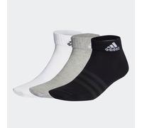 Funktionssocken ADIDAS PERFORMANCE "THIN AND LIGHT ANKLE SOCKEN, 3 PAAR", Herren, Gr. XL (46/48), blau (medium grau heather, weiß, schwarz), Obermaterial: 51% Baumwolle, 46% Polyester, 2% Elasthan, 1%