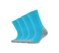 Funktionssocken CAMANO "function", Jungen, Gr. 23-26, blau (turquoise, grau), Materialmix, uni und meliert, normal, Socken Sportsocken, mit verstärkten Belastungszonen an Ferse und Spitze (25943504-23