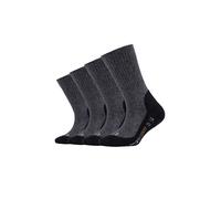Camano Babys Kinder Sportsocken Jungen & Mädchen (4x Paar) Pro-Tex atmungsaktiv grau 31-34