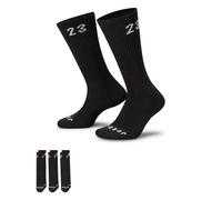 Funktionssocken NIKE "U J ESSENTIAL CREW 3PR - 144", Damen, Gr. XL (46/50), schwarz, weiß, Obermaterial: 65% Baumwolle, 31% Polyester, 3% Elasthan, 1% Nylon, Socken, für sportliche Aktivitäten, mit Dä