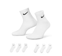 Funktionssocken NIKE "U NK EVERYDAY CSH ANKL 6PR 132", Herren, Gr. XL (46/50), weiß, Obermaterial: 100% Textilmaterial, Socken, für Fitness-Workout, mit Dri-FIT-Technologie, dicke Terry-Sohle (3094441