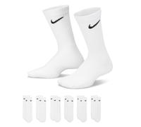 Funktionssocken NIKE "Y NK EVERYDY CUSH CREW 6PR 108", Mädchen, Gr. M (38/41), weiß, schwarz, Obermaterial: 73% Baumwolle, 23% Nylon, 3% Elasthan, 1% Polyester, Socken, Junior-Socken (64459447-M) weiß