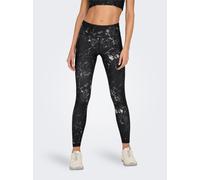Funktionstights ONLY PLAY "ONPRYA-2-SPACE LIFE HW PCK TIGHTS NOOS", Damen, Gr. XL (42), N-Gr, schwarz (schwarz aop:with pumice stone), Jersey, Obermaterial: 80% Polyester, 20% Elasthan, bedruckt, figu