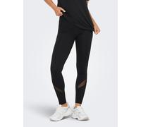 Funktionstights ONLY PLAY "ONPRYA-3-POSH HW PCK TIGHTS NOOS", Damen, Gr. M, N-Gr, schwarz, Jersey, Obermaterial: 75% Nylon, 25% Elasthan, unifarben, slim fit knöchellang, Hosen Funktionstights, mit Ma