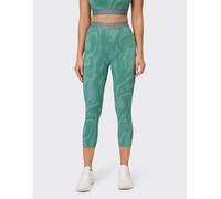 Funktionstights VENICE BEACH "LEGGINGS 7/8 KENDALL", Damen, Gr. M (40), N-Gr, grün (aop lava eucalyptus), Obermaterial: 75% Polyamid, 25% Elasthan, Hosen, atmungsaktives Material, schnell trocknend, a