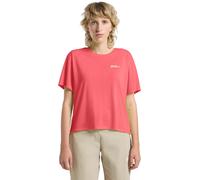 Funktionstop JACK WOLFSKIN "VONNAN BOXY T W", Damen, Gr. S (36), sunset, coral, Obermaterial: 100% Polyester, Tops Funktionstop (58967648-S)