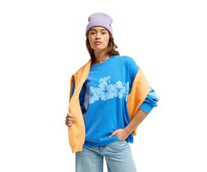 Funktionstop ROXY "Eastside Midweight", Damen, Gr. L, super sonic, Obermaterial: 60% Baumwolle, 40% Polyester., Tops (53242723-L) super sonic