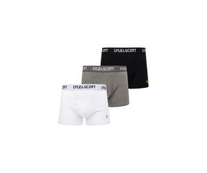 Funktionsunterhose LYLE & SCOTT "Lyle & Scott BARCLAY", Herren, Gr. XXL, 1 Stk., schwarz, grau marl, hellweiß, 95% Baumwolle, 5% Elasthan, Unterhosen Funktionsunterhose (75419254-XXL) schwarz, grau ma