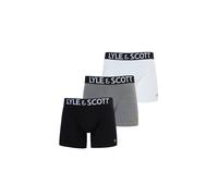 Funktionsunterhose LYLE & SCOTT "Lyle & Scott DANIEL", Herren, Gr. L, 1 Stk., bunt (schwarz, hellweiß, grau marl), 95% Baumwolle, 5% Elasthan, Unterhosen Funktionsunterhose (62650349-L) schwarz, hellw