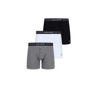 Funktionsunterhose LYLE & SCOTT "Lyle & Scott LEWIS", Herren, Gr. M, 1 Stk., bunt (hellweiß, grau marl, schwarz), 95% Baumwolle, 5% Elasthan, Unterhosen Funktionsunterhose (58353066-M) hellweiß, grau 