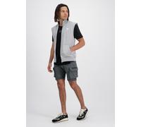 Funktionsweste ALPHA INDUSTRIES "X-Fit Collar Vest", Herren, Gr. S, grau (grau heather), Obermaterial: 80% Baumwolle, 20% Polyester, Westen Funktionsweste (31510214-S) grau heather