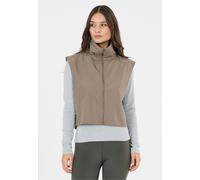 Funktionsweste ATHLECIA "Aiana", Damen, Gr. 46, hellbraun, 100% Polyester, kurz, hoch geschlossener Ausschnitt, Westen Funktionsweste, Mit 4-Wege-Stretch (94057748-46) hellbraun