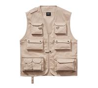 Funktionsweste BRANDIT "Brandit Herren Hunting Vest", Herren, Gr. L, beige, 80% Polyester, 20% Baumwolle, Westen Funktionsweste (87735556-L) beige