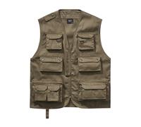 Funktionsweste BRANDIT "Brandit Herren Hunting Vest", Herren, Gr. L, braun (olive), 80% Polyester, 20% Baumwolle, Westen Funktionsweste (64140048-L) olive
