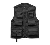 Funktionsweste BRANDIT "Brandit Herren Hunting Vest", Herren, Gr. L, schwarz, 80% Polyester, 20% Baumwolle, Westen Funktionsweste (39438818-L) schwarz