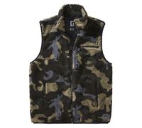 Funktionsweste BRANDIT "Brandit Herren Teddyfleece Vest Men", Herren, Gr. S, grün (schwarzcamo), 100% Polyester, Westen Funktionsweste (74403540-S) schwarzcamo