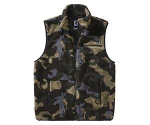 Funktionsweste BRANDIT "Brandit Herren Teddyfleece Vest Men", Herren, Gr. S, schwarzcamo, 100% Polyester, Westen Funktionsweste (74403540-S) schwarzcamo