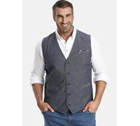Funktionsweste CHARLES COLBY "Weste DUKE DANIEL", Herren, Gr. 62, blau (dunkelblau), Obermaterial: 60% Baumwolle CO. 40% Leinen LI., comfort fit normal, Westen Funktionsweste, mit Einstecktuch (714415