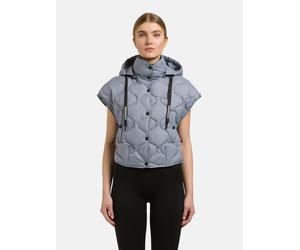 Funktionsweste KHUJO "Ninga", Damen, Gr. M (38), grau (misty blau), Obermaterial: 100% Nylon. Innenfutter: 100% Nylon. Wattierung: 100% Polyester, lässig geschnitten hüftlang, hoch geschlossener Aussc