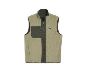 Funktionsweste PUMA "Hybrid Sherpa Wendbare Weste Herren", Herren, Gr. S, grün (lux army grün), Innenmaterial: 100% Polyester. Außenseite: 100% Polyester. Taschenfutter: 100% Polyester, Westen Funktio