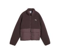 Funktionsweste PUMA "RE:FIBRE Fleece Relaxed Jacke Damen", Damen, Gr. M, rich cocoa braun, Obermaterial: 100% Polyester. Untermaterial: 100% Polyester. Futter: 100% Polyester. Einsatz: 100% Polyester,