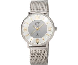 Funkuhr ETT "Atacama", grau (stahlgrau), Armbanduhren, Herren, Funkuhr, Armbanduhr, Solar, Damenuhr, Herrenuhr, Edelstahlarmband, analog (26189635-0)