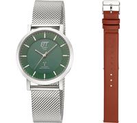 ETT Eco Tech Time ELS-11618-81MS Funk-Solar Damenuhr Atacama Edelstahl mit 2 Bändern