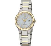 Funkuhr ETT "Everest Lady", silber (silberfarben, goldfarben, grau), Armbanduhren, Damen, Funkuhr, Armbanduhr, Solar, Damenuhr, analog, automatischer Kalender, Tag (56466618-0)