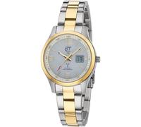 Funkuhr ETT "Gobi Lady", gold (silberfarben, goldfarben), Armbanduhren, Damen, Funkuhr, Armbanduhr, Damenuhr, Solar, Datum, Edelstahlarmband (39370345-0) silberfarben, goldfarben